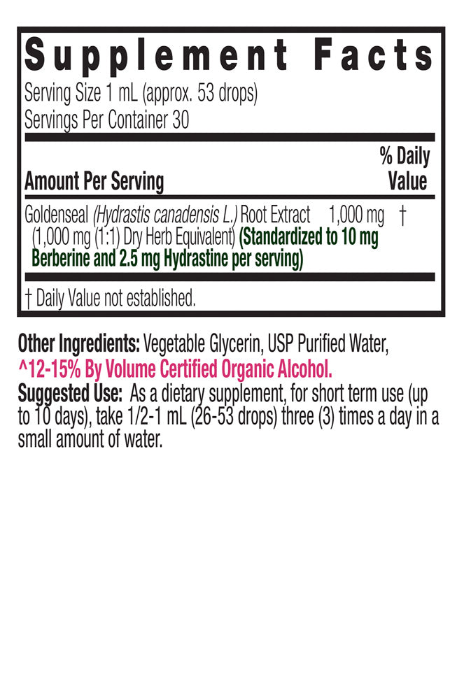 Goldenseal 1oz. Liquid Extract