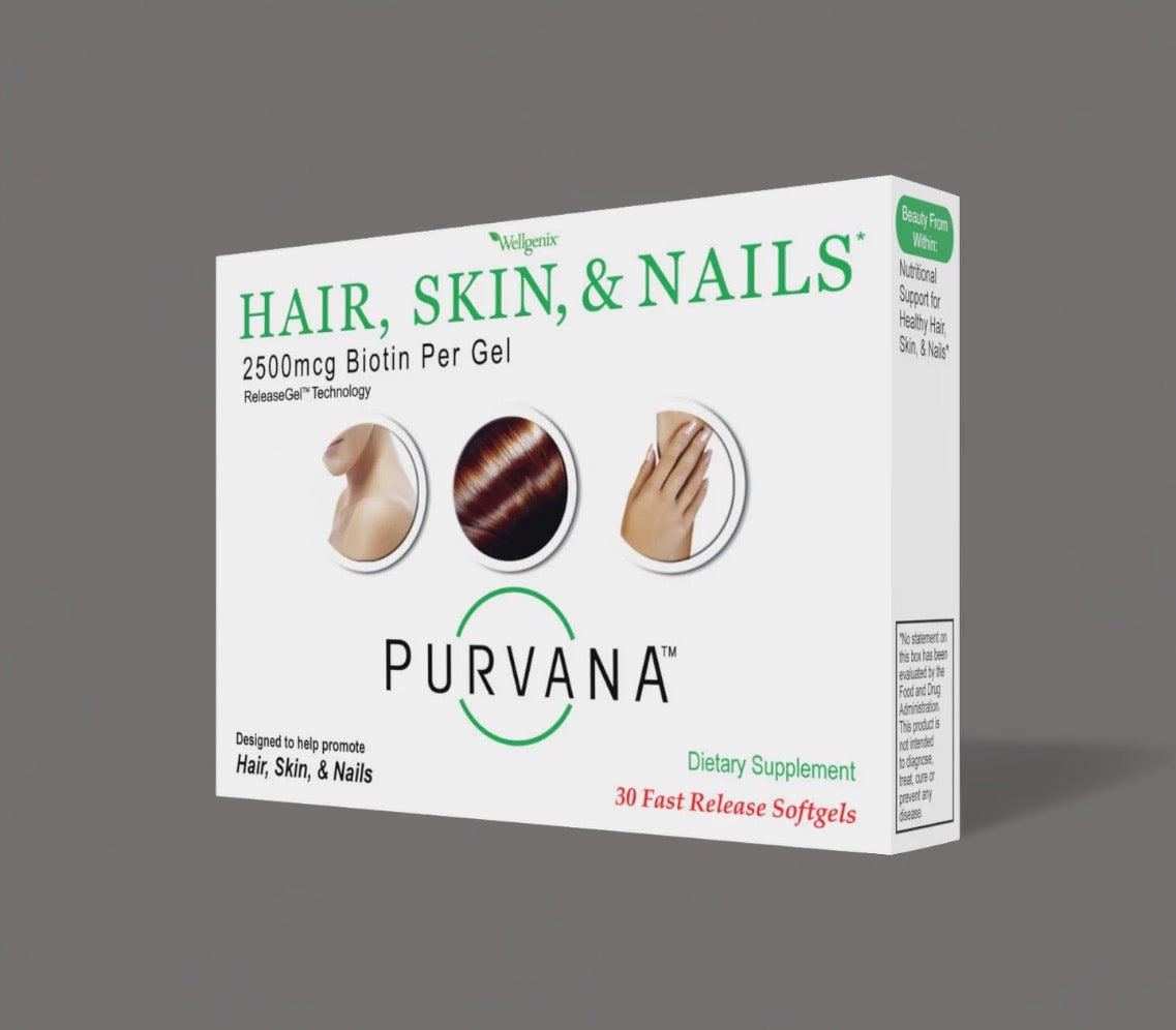 Purvana Hair, Skin, & Nails 30ct